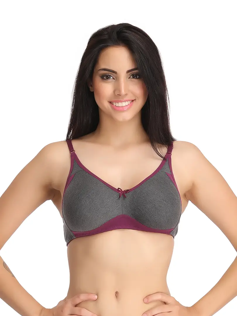 Buy Full Cup Non-Padded Wirefree T-Shirt Bra With Contrast Color