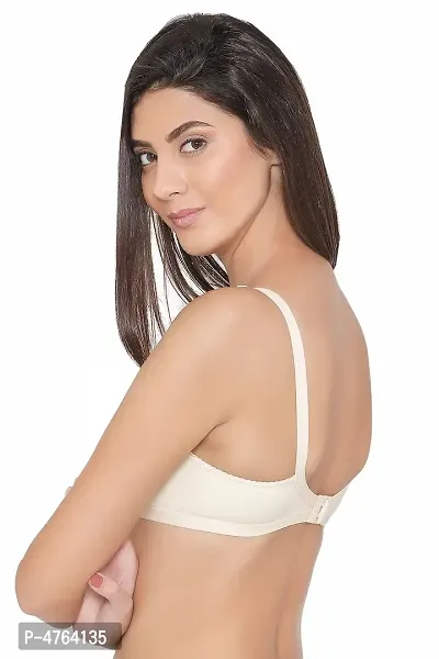 Buy Clovia Cotton Rich Non-padded Full Support Bra In Skin Online In India  At Discounted Prices