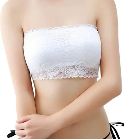 Buy Womens Lace Tube Strapless and Free Transparent Detachable
