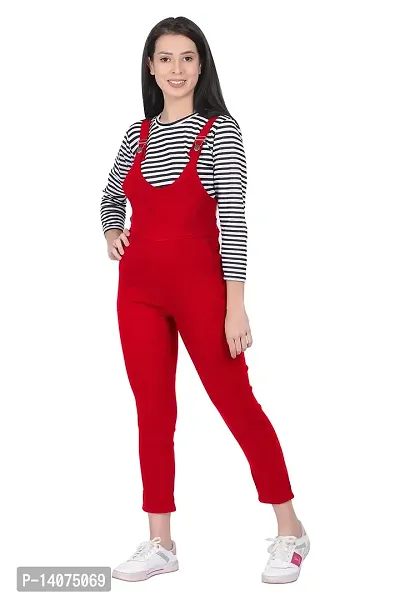 Buy DUVE Fashion Cotton Blend Bodycon Striped Maxi Women's Dungaree Dress  with Top Free Online In India At Discounted Prices