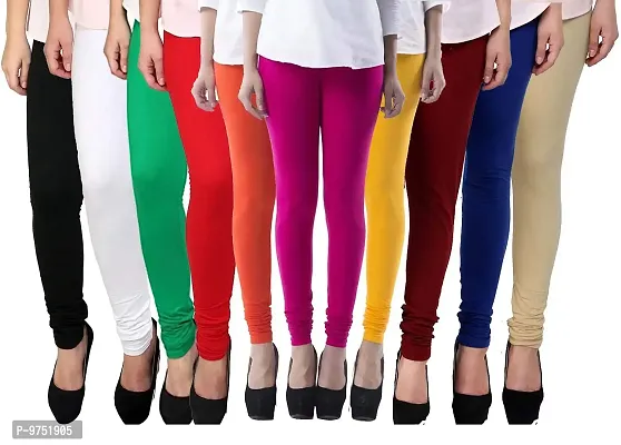 Buy Fablab Women's Ladies/Girls/Cotton Lycra Churidar Leggings