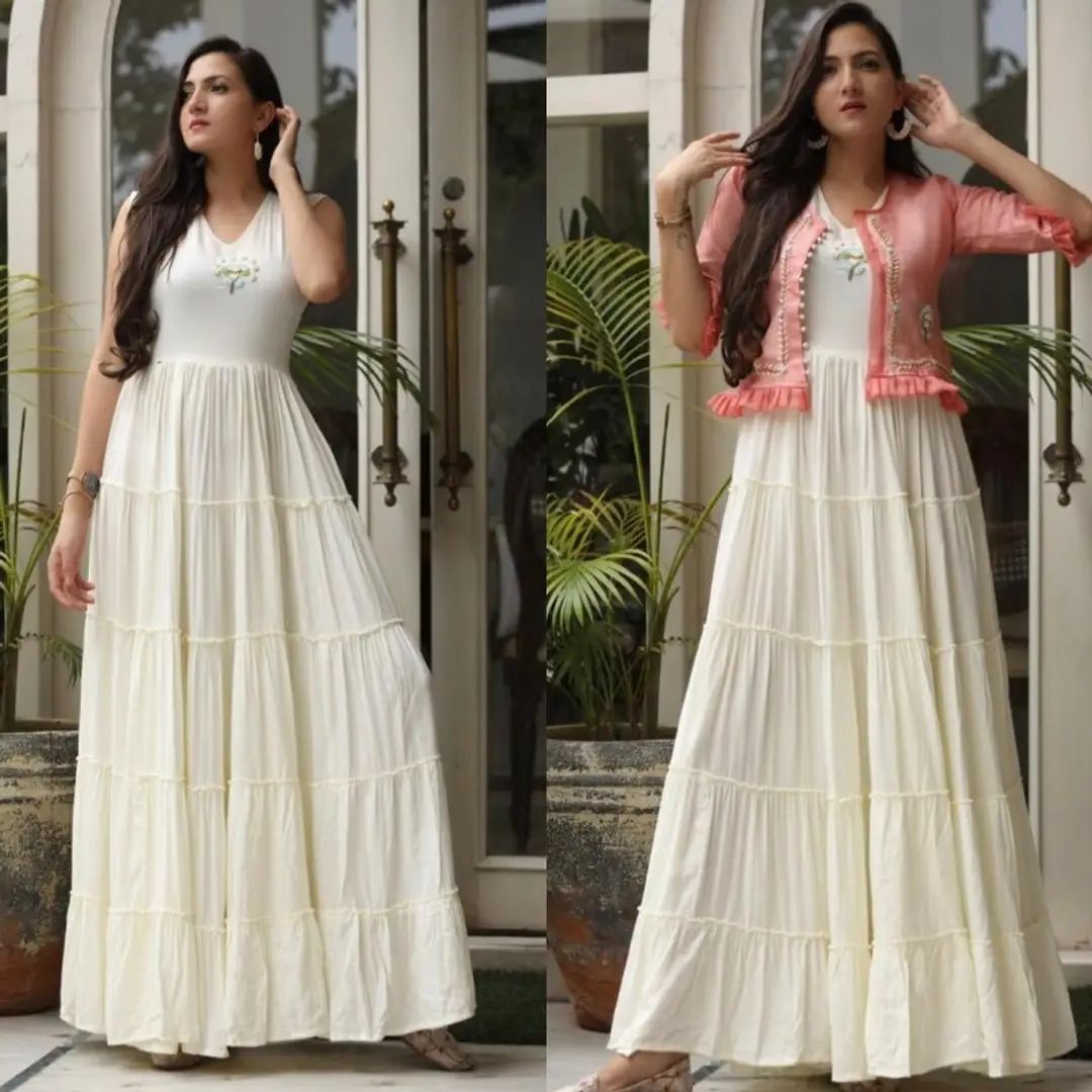 anarkali kurtis with jacket