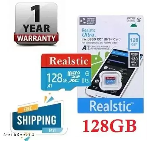 Realstic_Ultra 128 GB MicroSD Card Class 10 130 MB/s Memory Card