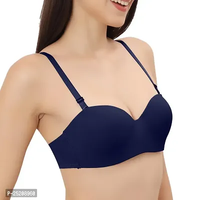 Deevaz Padded Non-Wired Full Coverage Push Up Bra in Skin Colour –