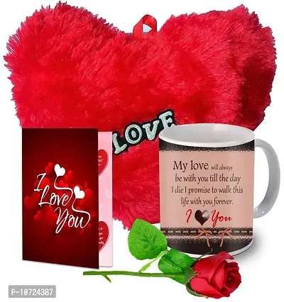 Buy ME YOU Soft Red Heart, Greeting Card, Ceramic Coffee Mug and Artificial  Red Rose for Your Girlfriend ,Boyfriend ,Wife and Husband