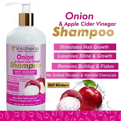 Onion Apple Cider Vinegar Shampoo With Antioxidant Growth Stimulating 300 Ml