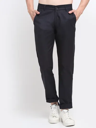 Stylish Cotton Solid Chinos Trousers