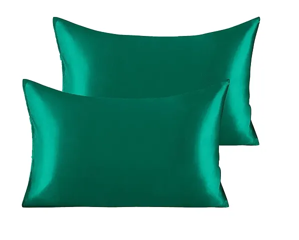 Comfortable Silk Solid Pillow Covers- Set Of 2