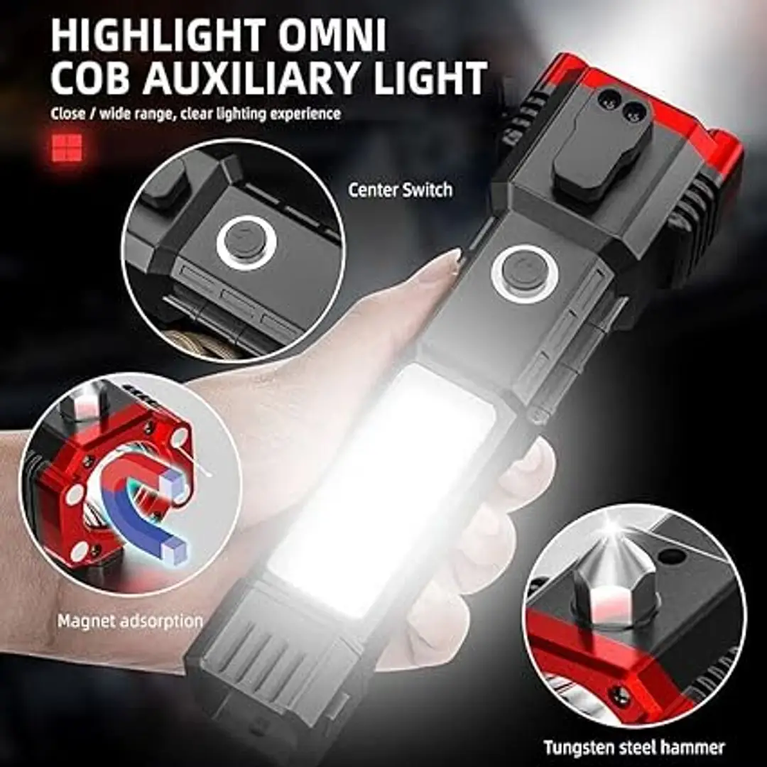 Buy Torch Light,LED 3W Torch Light Rechargeable Torch Flashlight,Long ...