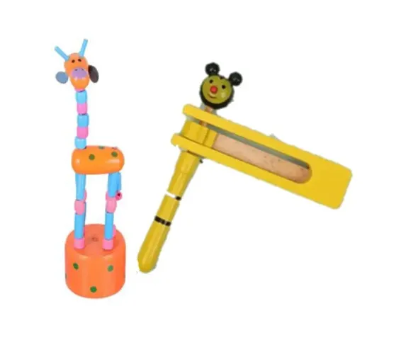 Wooden Rattle Non-Toxic Toys for New Born Baby