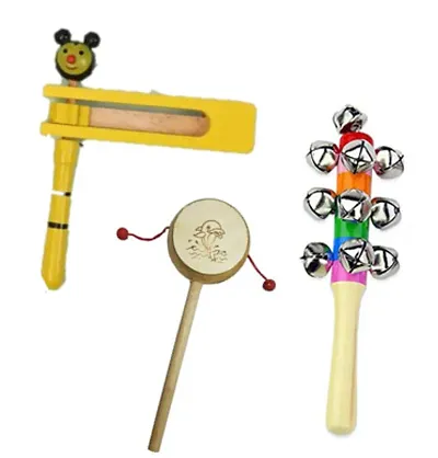 Wooden Rattle Non-Toxic Toys for New Born Baby