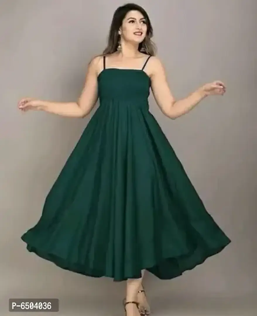 Rayon Solid Anarkali Kurti