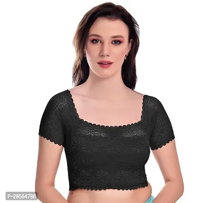 Buy Women?s Padded, Non Wired Full Coverage Net Blouse Bra with Floral  Design and Stretchable Cotton Blend Lining (34, Maroon) Online In India At  Discounted Prices