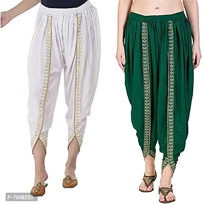 Buy Mehendi Cotton Slub Dhoti Pants by Designer TJORI for Women online at  Kaarimarket.com