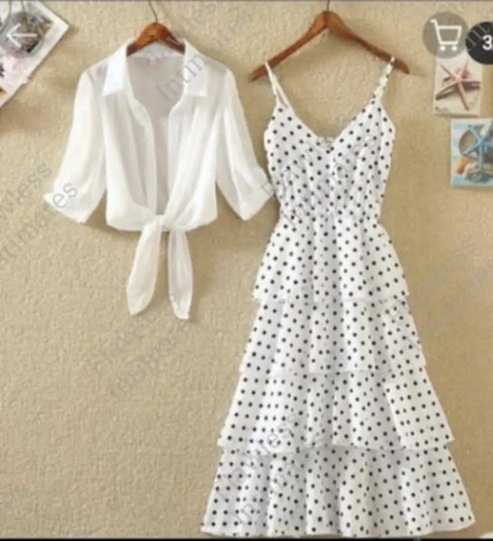 red & white polka dot dress