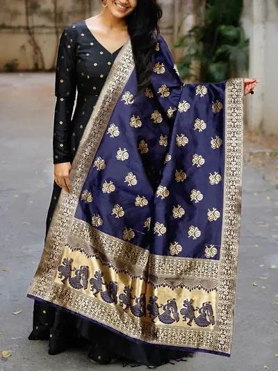 Silk gown with banarasi dupatta cheap