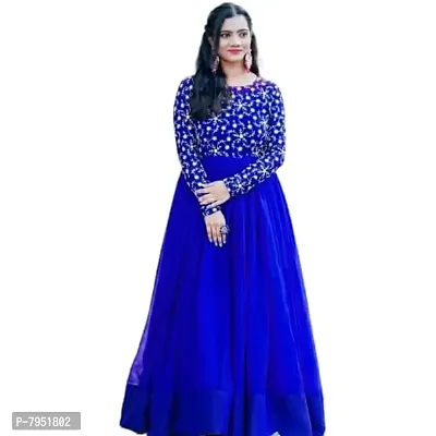 Blue Fancy Silk Net One Piece Dress, Size: S-xxl at Rs 600/piece in Surat |  ID: 22646838397