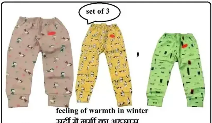 Stylish Cotton Pyjamas Bottom For Kids- Pack Of 3