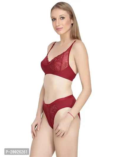 Buy Liigne Bra and Panty Set - Lace Designer Pure Cotton Full Coverage Non  Padded Non Wired Pushup Soft Cup for T-Shirt Saree Dress Bridal Wear for  Daily Use Means Everyday Online