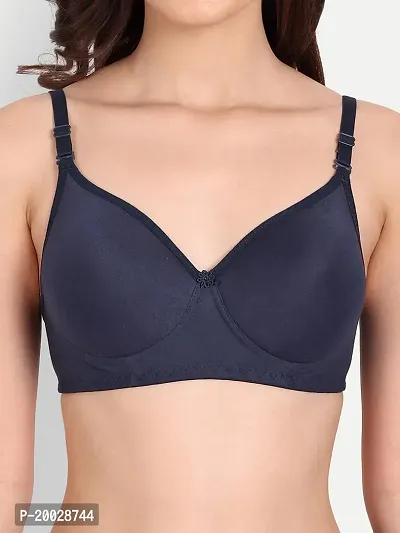 Buy Liigne Women Padded Bra - Made of Pure Cotton Full Coverage Non Wired  Seamless Pushup Soft Cup for T-Shirt Saree Dress Sports Garment for Daily  Use Everyday Blue at