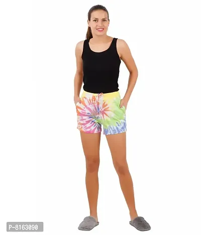 KYDA 100% Cotton Printed Casual Shorts for Women's | Drawstring Elastic Waist Travel Shorts with Pockets for Women, Multicolor-thumb4