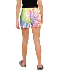 KYDA 100% Cotton Printed Casual Shorts for Women's | Drawstring Elastic Waist Travel Shorts with Pockets for Women, Multicolor-thumb1