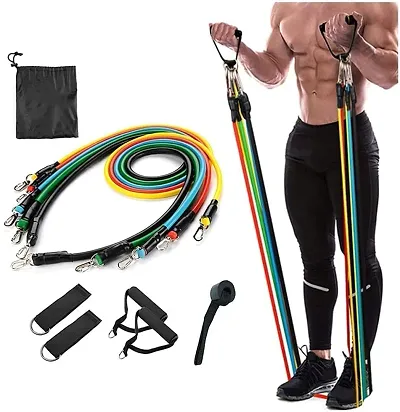 Power Resistance Bands For Workout For Women Men 11Pcs Exercise Bands For Home And Gym Workouts. Perfect Resistance Band For Exercise And Muscle Building