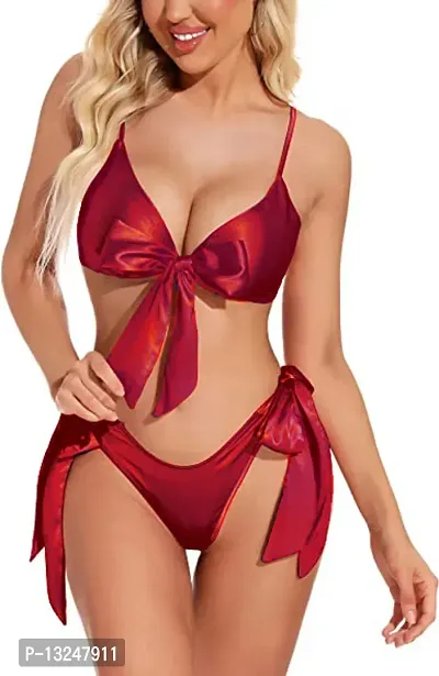 Womens Lingerie Set Sexy Naughty Bow Sleepwear Set 2 Pieces Bra and Panty