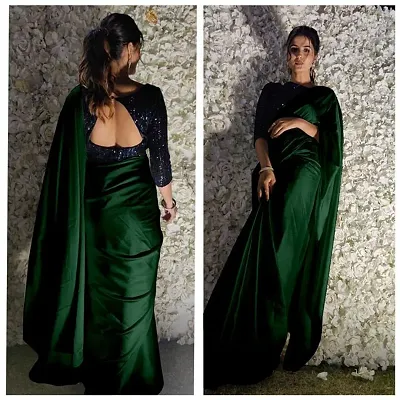 Surpassing Black Soft Banarasi Silk Saree With Twirling Blouse Piece