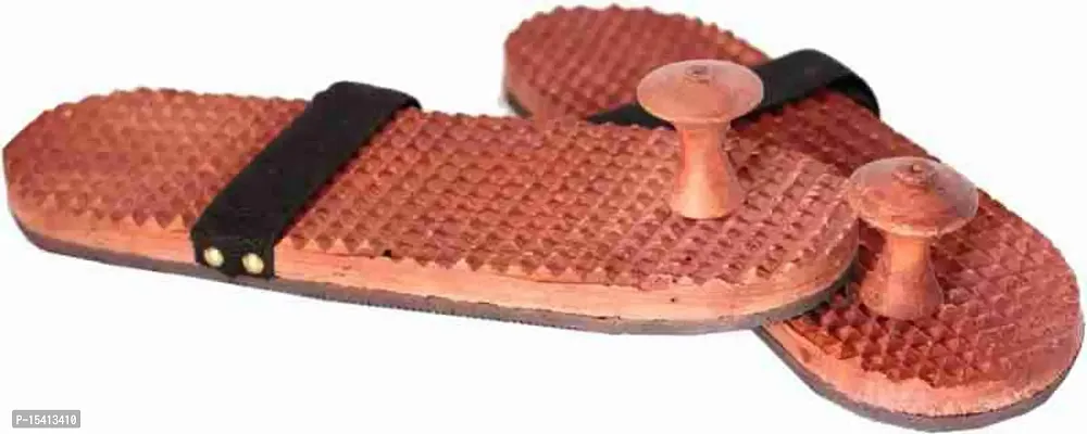 Wooden Acupressure Slipper / Sandals / Chappal For Men and women / Unisex  Wooden Accupressure Massage Slipper Slippers