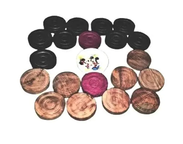 High Glossy Carrom Board Coins with Stricker and Powder