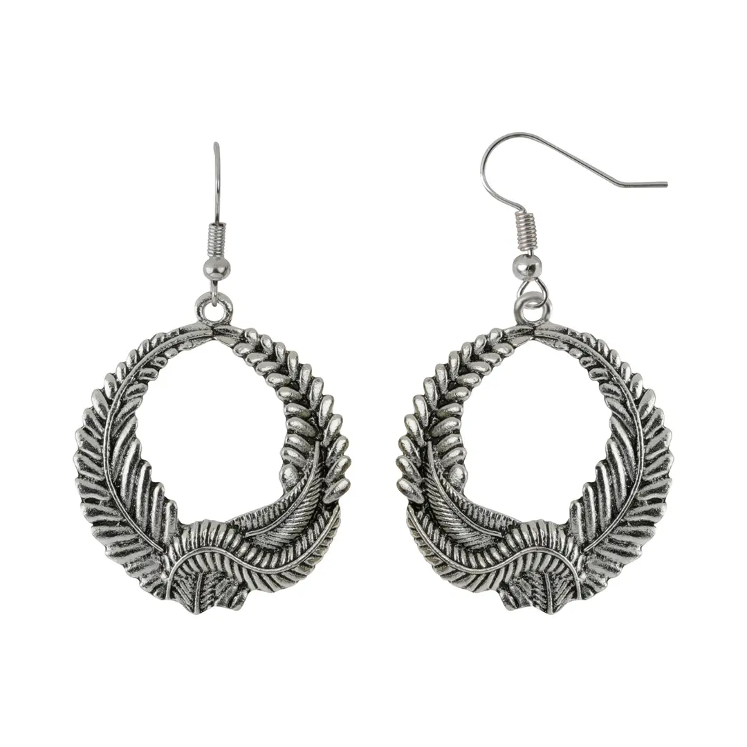 Voguish Silver Fish Hook Earrings for Women