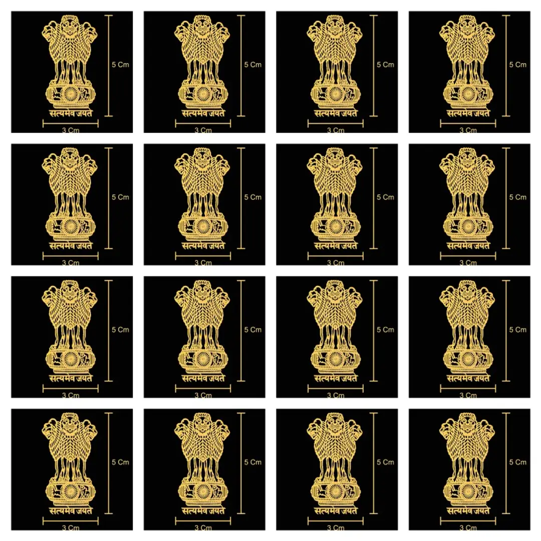 Golden Satyamev Jayate Crom Metal Sticker, For Promotion, Size: 210 X 297  mm(lxw) at Rs 250/sheet in Noida