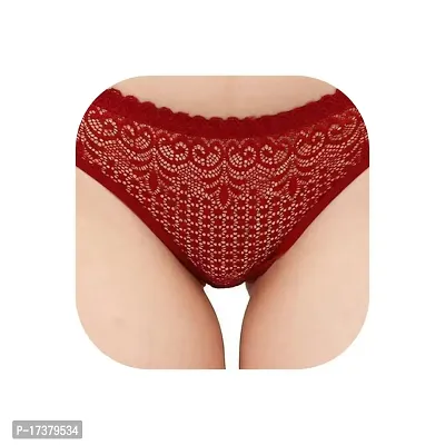 Non Padded Red Lace Panty Ladies Panty Underwear Set Fashion