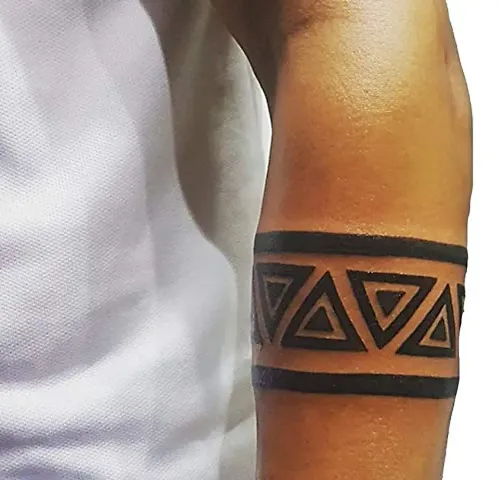 TATMODS Tringle Trible Modern Round Hand Band Waterproof Temporary Body  Tattoo - Price in India, Buy TATMODS Tringle Trible Modern Round Hand Band  Waterproof Temporary Body Tattoo Online In India, Reviews, Ratings