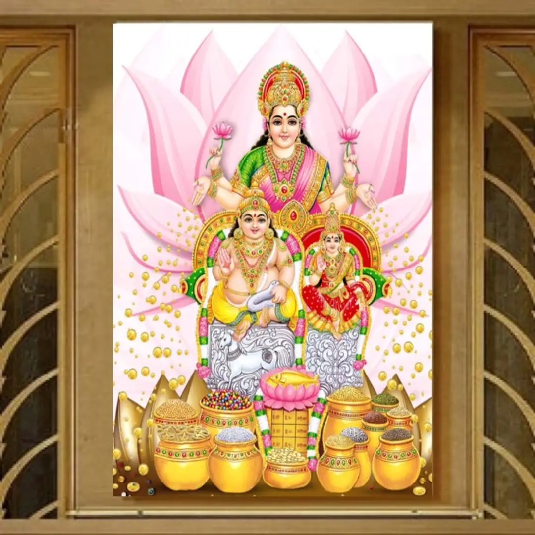 Download Hindu God Lakshmi Kubera Wallpaper | Wallpapers.com