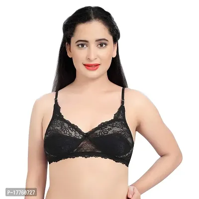 Buy Baremoda Women's Net Bra and Panty Set Combo Pack of 3 Online