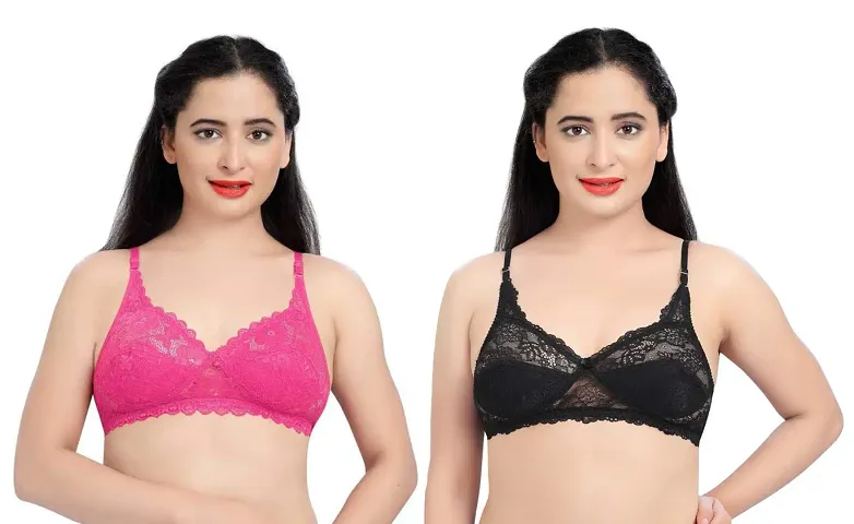 Buy Baremoda Combo of Net Bra and Panty Set Pack of 3 Online at