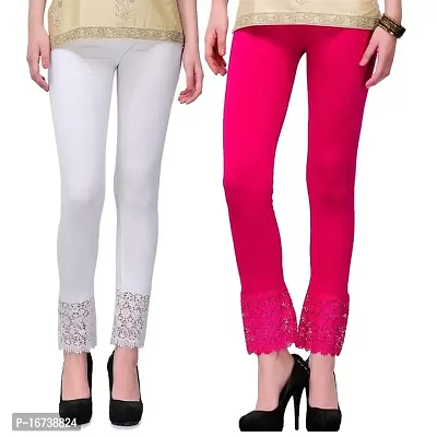 Buy Befli Womens Skinny Fit 3/4 Capris Leggings Combo Pack of 2 Black Rani  Pink Online In India At Discounted Prices