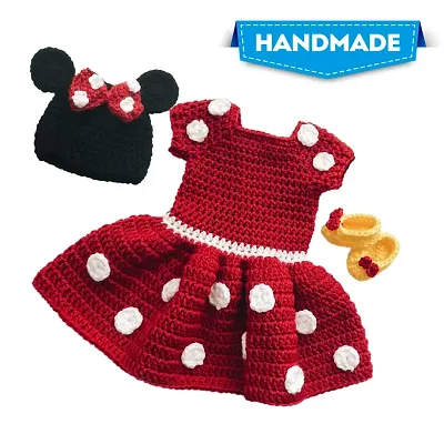 Buy Knitting by Love handmade crochet knit baby woolen dress