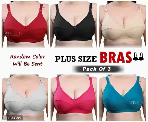 Buy Special Big Size Non Padded Full Coverage C Cup Bra (Pack of