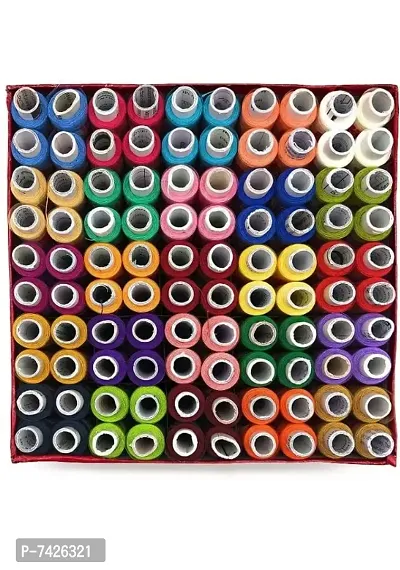 Bharat Threads 100%Spun Polyester Sewing Thread 100 Tubes 150 Meters(4 Tube x 25) Thread  (150 m Pack of100)
