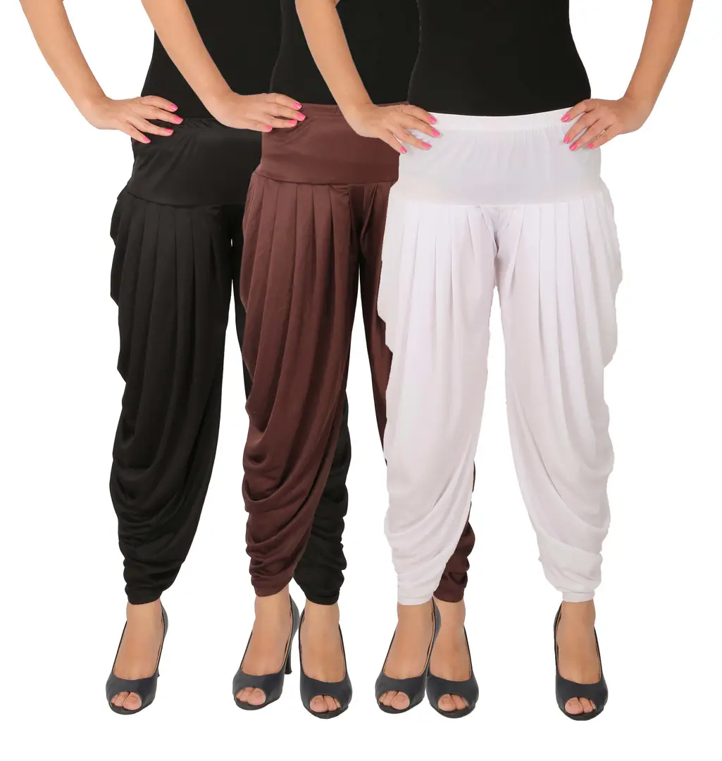 Women's Full Length Patiala Pant – Combo Pack