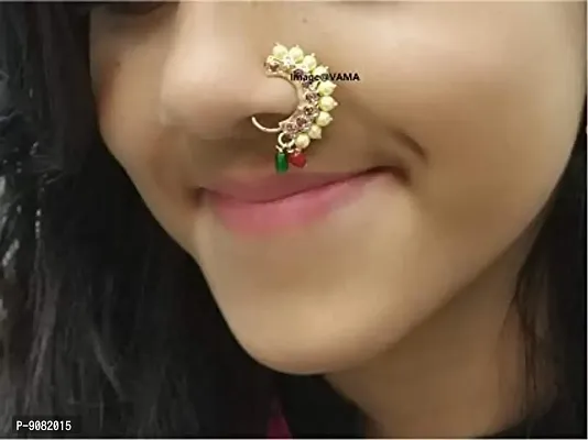 Buy Jewelopia Marathi Piercing Nath Combo Gold Plated Ruby Studded Piercing  Nose Ring For Women and Girls Online at Best Prices in India - JioMart.