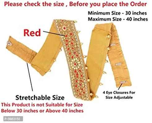 Buy THANU'S CRAFT Red Kamar Bandhani Chain Pato Pattee Patti Patha Patta  Pati Saree Cloth Waist Belt ootiyanam for women (Adjustable Size 30-40  inches only) at
