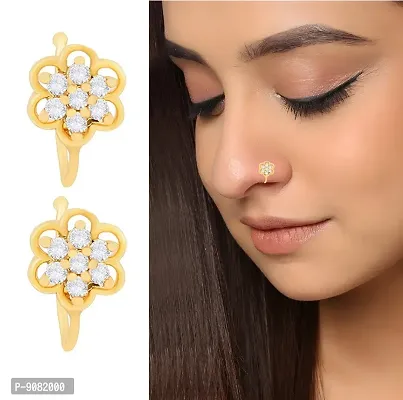 Buy VAMA FASHIONS Women Daily Wear Gold Plated Base Metal Nose Pin Ring  Online at Best Prices in India - JioMart.