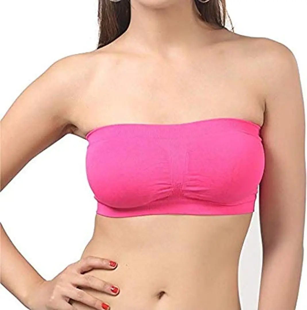 Tube Top/Tube Bra with detectable Pad, Strapless, Seamless (Free