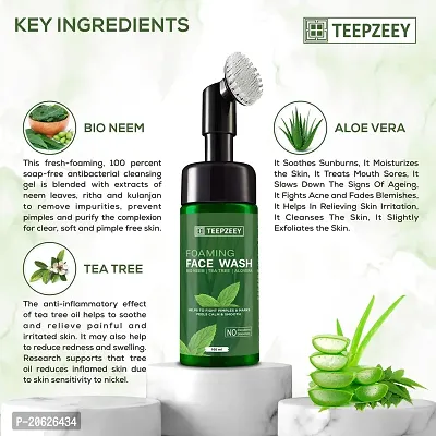 Neem Tea Tree Face Wash - Aloe Vera Cleanser For Acne