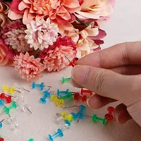 Multi-Colored Push Thumb Pins for Notice Boards in Reusable Organizing Container for Home Different Projects-50 Pieces-thumb4