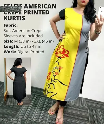Soft american crepe kurtis shop